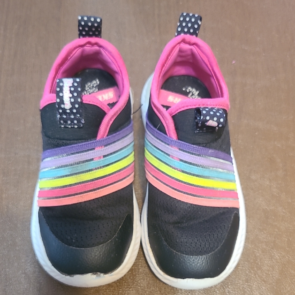 Kids' Black and Pink Sneakers